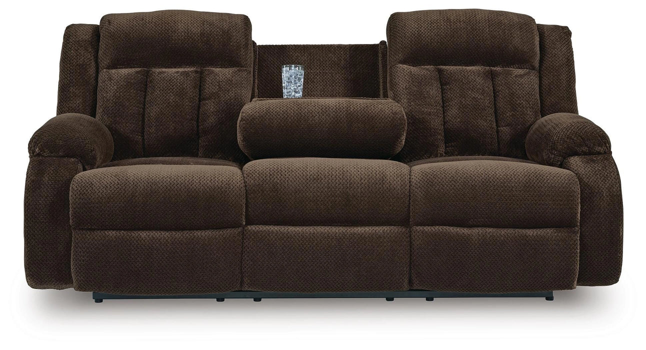 Greely Bend Power Reclining Sofa with Drop Down Table