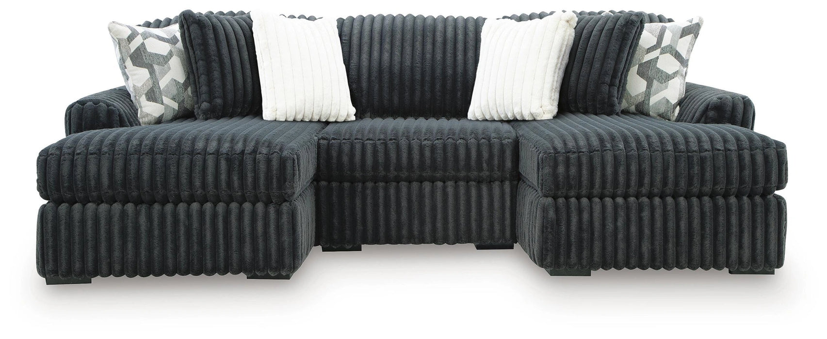 Midnight-Madness Sectional with Chaise - Massey's Furniture Barn (Watertown, NY) 