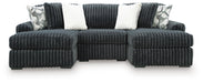 Midnight-Madness Sectional with Chaise - Massey's Furniture Barn (Watertown, NY) 
