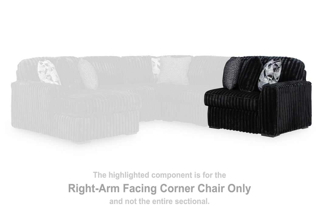 Midnight-Madness Sectional with Chaise - Massey's Furniture Barn (Watertown, NY) 