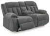 Greely Bend Power Reclining Loveseat with Console - Massey's Furniture Barn (Watertown, NY) 