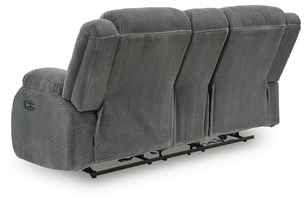 Greely Bend Power Reclining Loveseat with Console - Massey's Furniture Barn (Watertown, NY) 