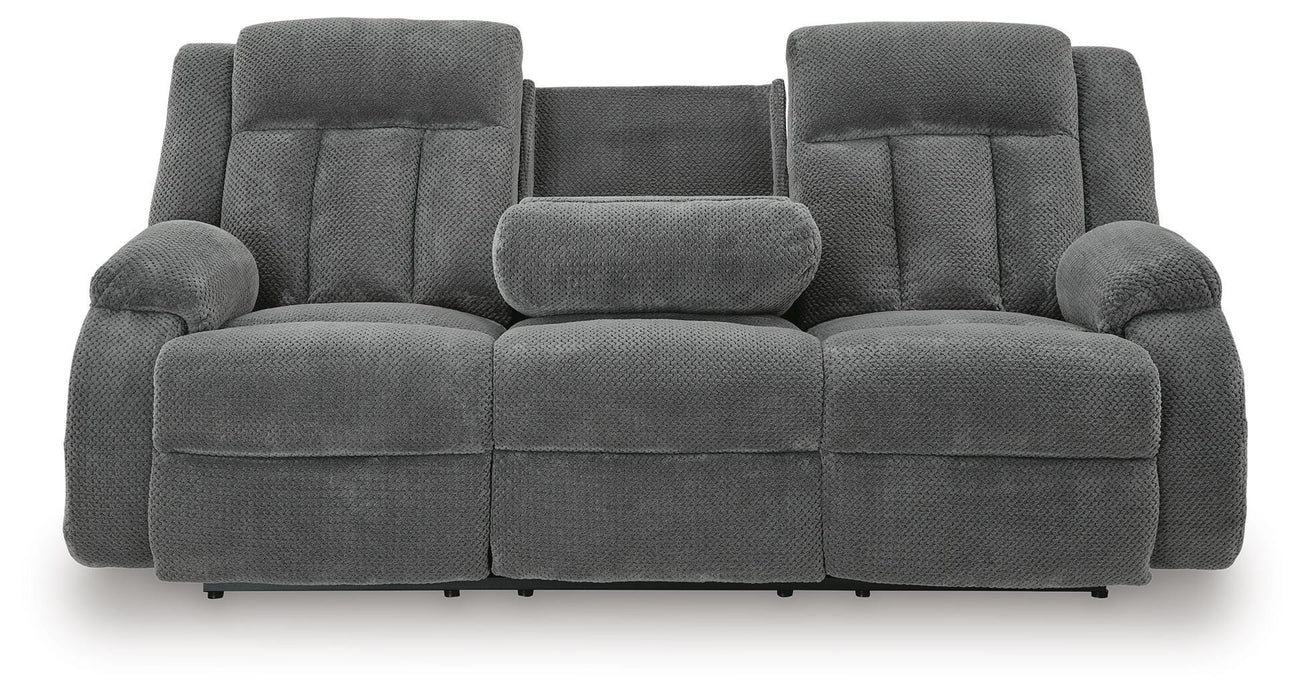 Greely Bend Power Reclining Sofa with Drop Down Table - Massey's Furniture Barn (Watertown, NY) 