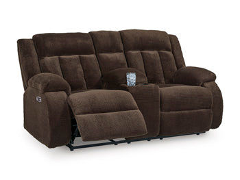 Greely Bend Power Reclining Loveseat with Console - Massey's Furniture Barn (Watertown, NY) 