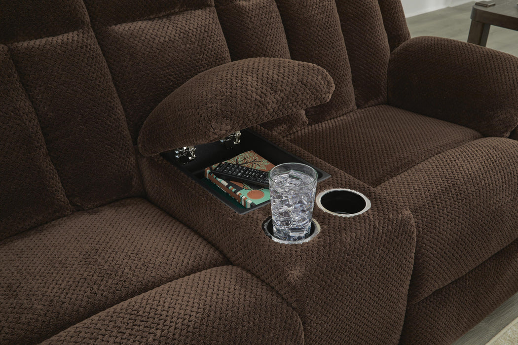 Greely Bend Power Reclining Loveseat with Console - Massey's Furniture Barn (Watertown, NY) 