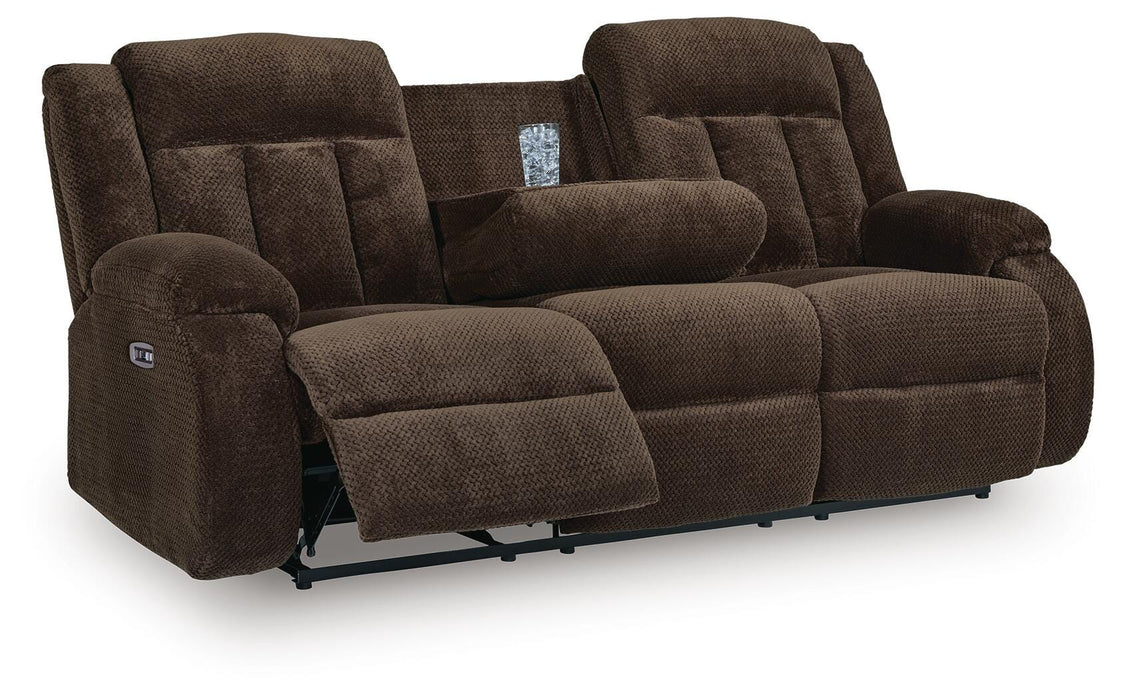 Greely Bend Power Reclining Sofa with Drop Down Table - Massey's Furniture Barn (Watertown, NY) 