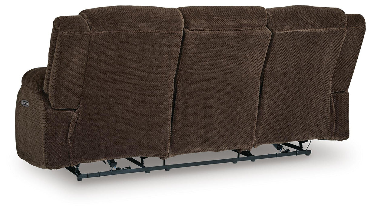 Greely Bend Power Reclining Sofa with Drop Down Table - Massey's Furniture Barn (Watertown, NY) 