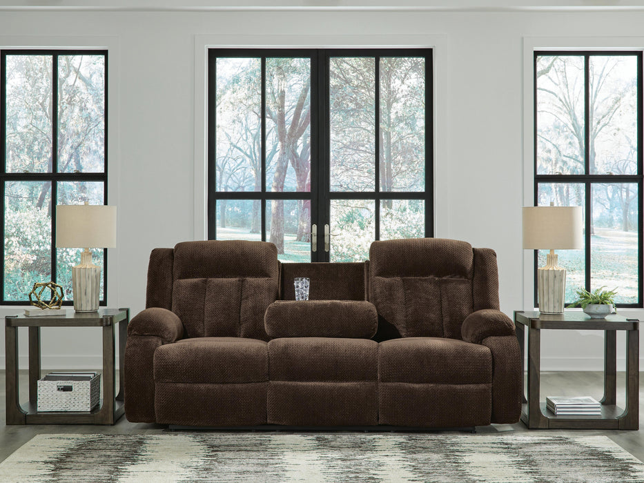 Greely Bend Power Reclining Sofa with Drop Down Table - Massey's Furniture Barn (Watertown, NY) 