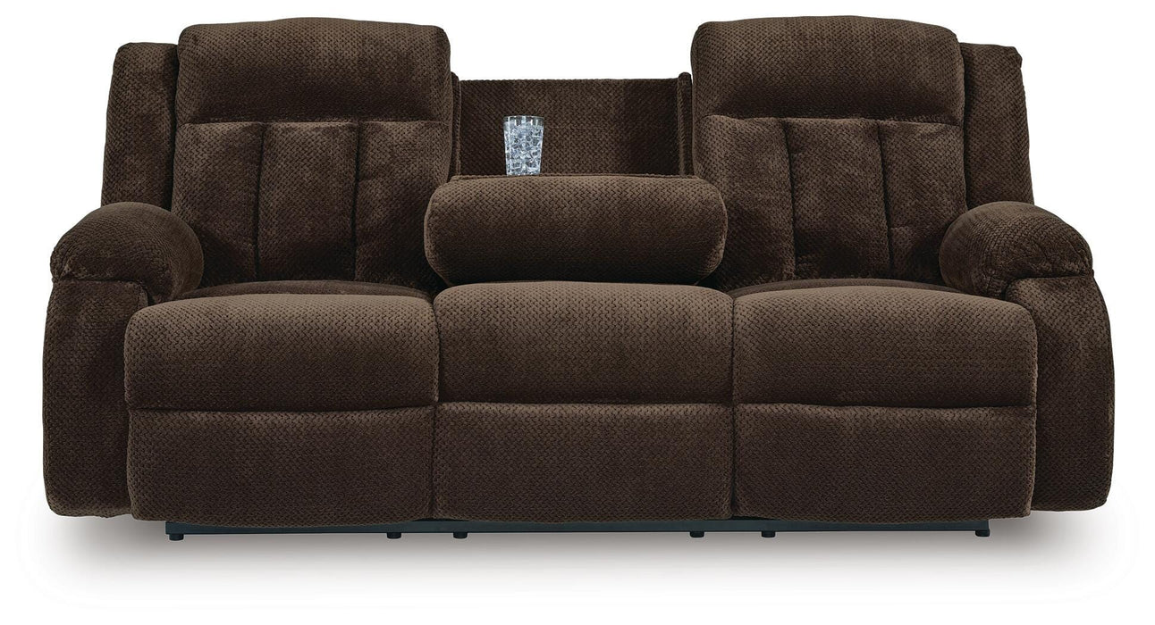 Greely Bend Power Reclining Sofa with Drop Down Table - Massey's Furniture Barn (Watertown, NY) 