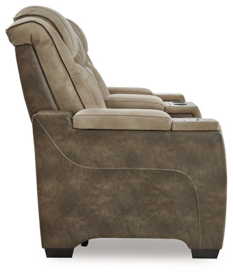 Next-Gen DuraPella Power Reclining Loveseat with Console - Massey's Furniture Barn (Watertown, NY) 