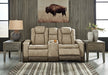 Next-Gen DuraPella Power Reclining Loveseat with Console - Massey's Furniture Barn (Watertown, NY) 