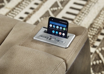 Next-Gen DuraPella Power Reclining Loveseat with Console - Massey's Furniture Barn (Watertown, NY) 