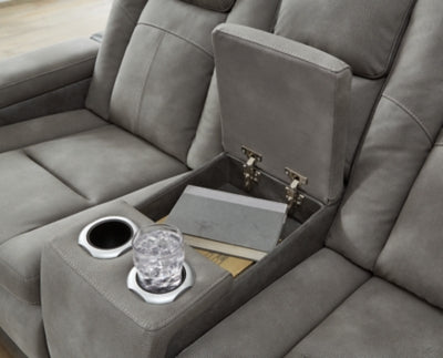 Next-Gen DuraPella Power Reclining Loveseat with Console - Massey's Furniture Barn (Watertown, NY) 