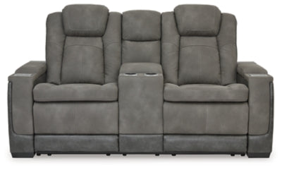 Next-Gen DuraPella Power Reclining Loveseat with Console - Massey's Furniture Barn (Watertown, NY) 