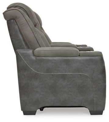 Next-Gen DuraPella Power Reclining Loveseat with Console - Massey's Furniture Barn (Watertown, NY) 