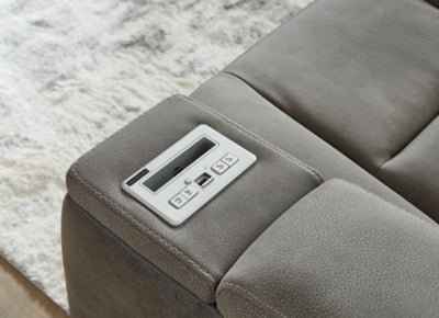 Next-Gen DuraPella Power Reclining Loveseat with Console - Massey's Furniture Barn (Watertown, NY) 