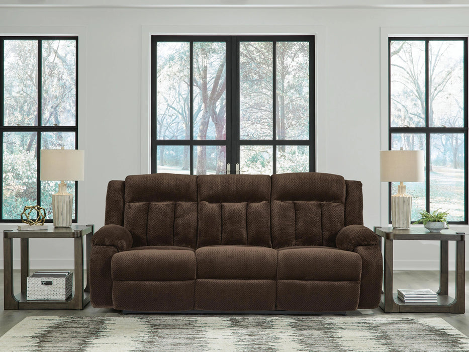 Greely Bend Power Reclining Sofa with Drop Down Table