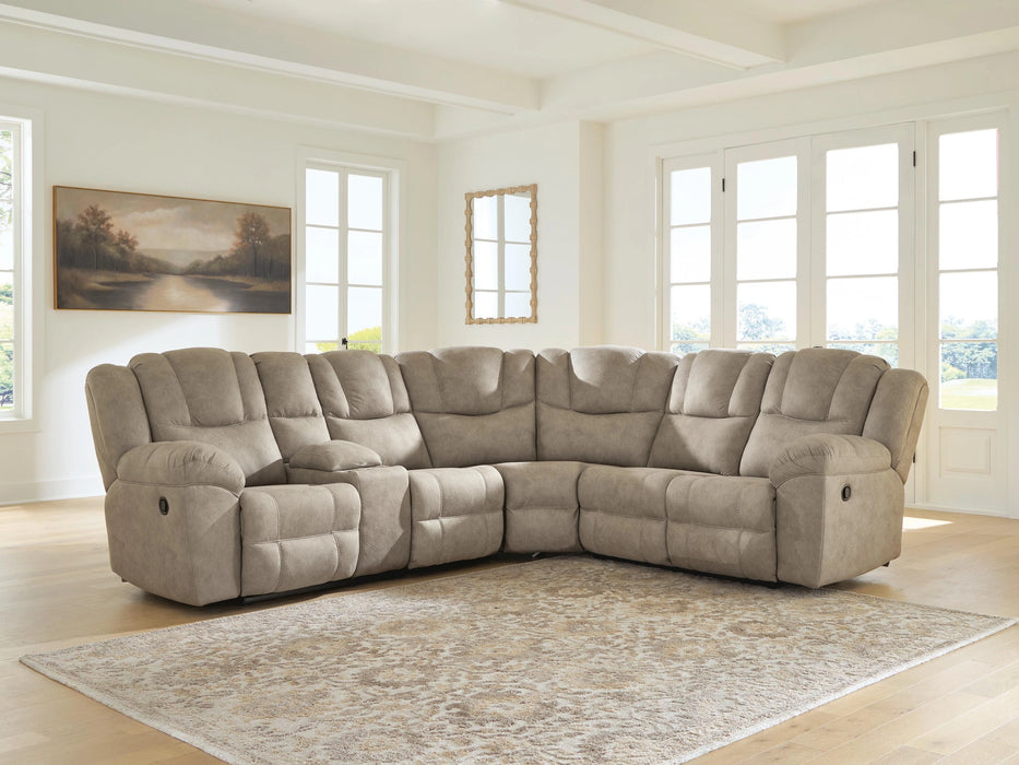 Ravenswaye Reclining Sectional with Console - Massey's Furniture Barn (Watertown, NY) 