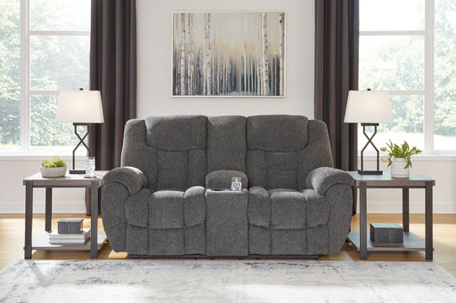 Foreside Reclining Loveseat with Console - Massey's Furniture Barn (Watertown, NY) 