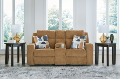 Kanlow Reclining Loveseat with Console - Massey's Furniture Barn (Watertown, NY) 