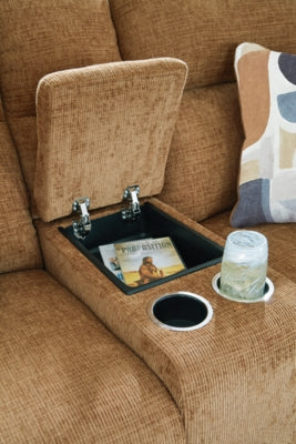 Kanlow Reclining Loveseat with Console - Massey's Furniture Barn (Watertown, NY) 