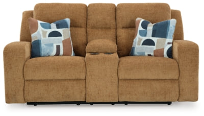 Kanlow Reclining Loveseat with Console - Massey's Furniture Barn (Watertown, NY) 