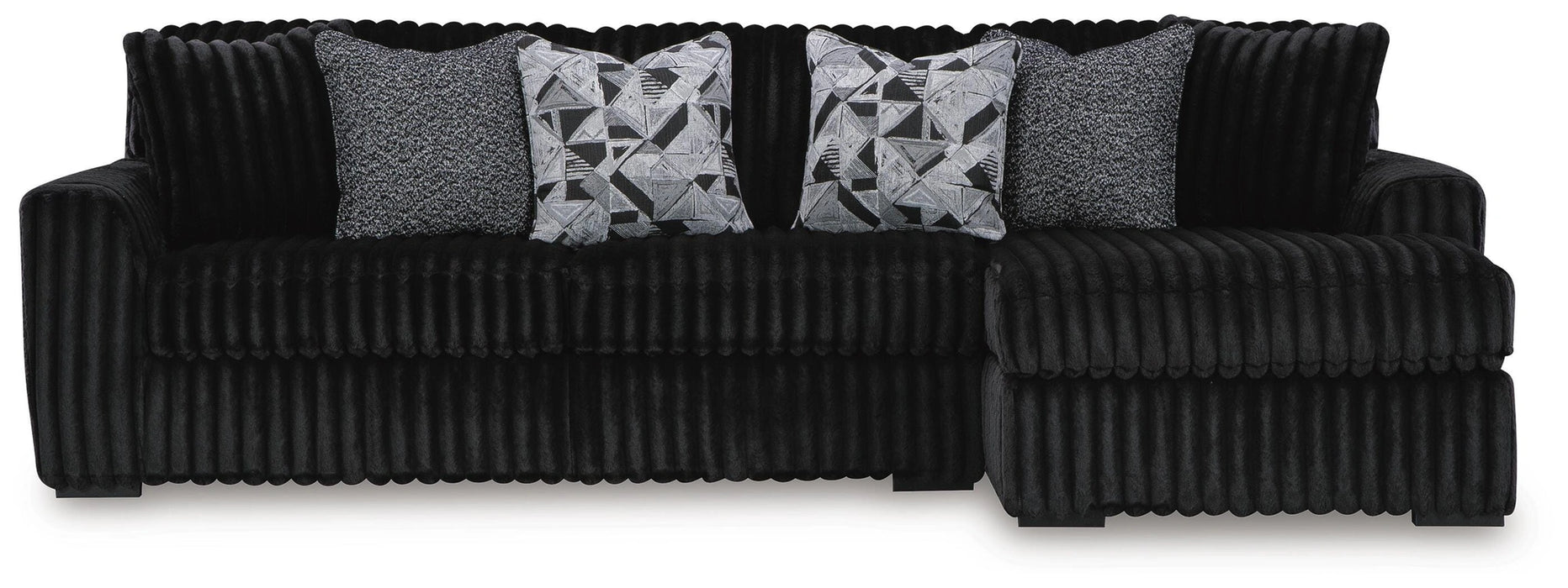 Midnight-Madness Sectional with Chaise - Massey's Furniture Barn (Watertown, NY) 