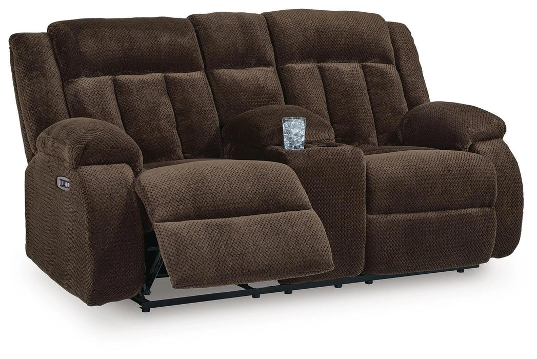 Greely Bend Power Reclining Loveseat with Console