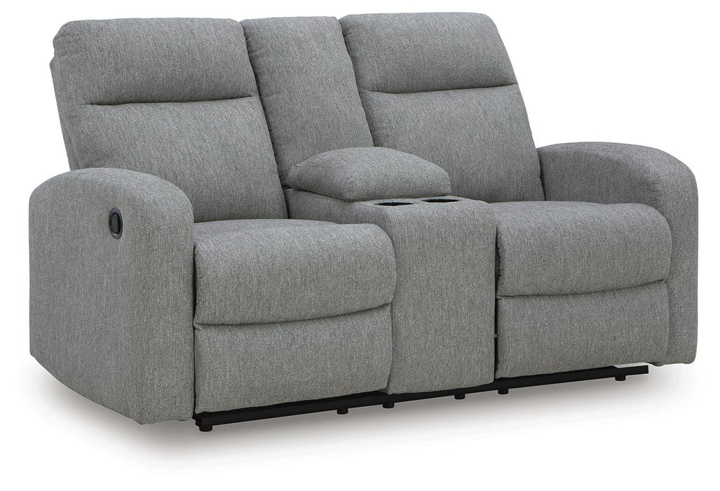 Moreau Place Reclining Loveseat with Console - Massey's Furniture Barn (Watertown, NY) 