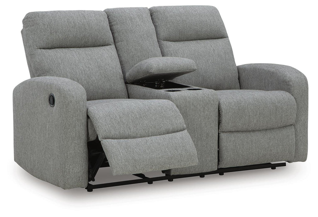 Moreau Place Reclining Loveseat with Console - Massey's Furniture Barn (Watertown, NY) 