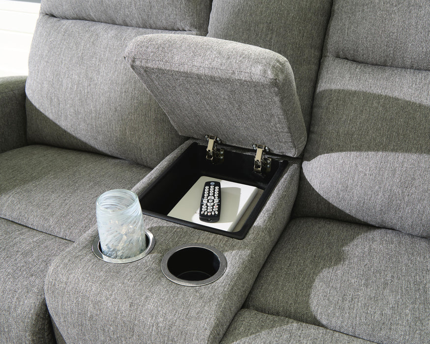 Moreau Place Reclining Loveseat with Console - Massey's Furniture Barn (Watertown, NY) 