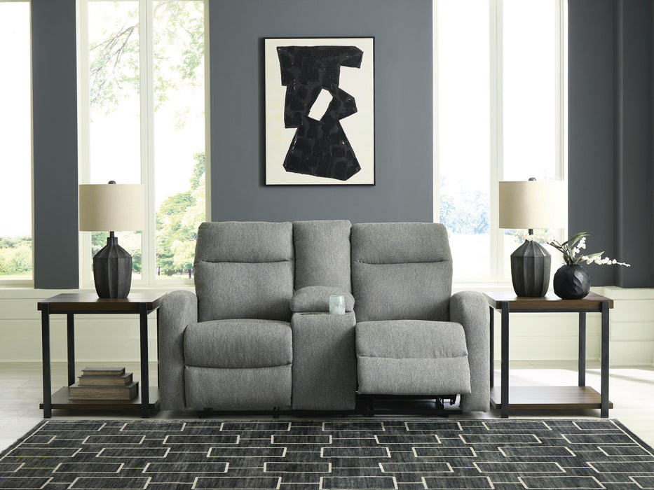 Moreau Place Reclining Loveseat with Console - Massey's Furniture Barn (Watertown, NY) 