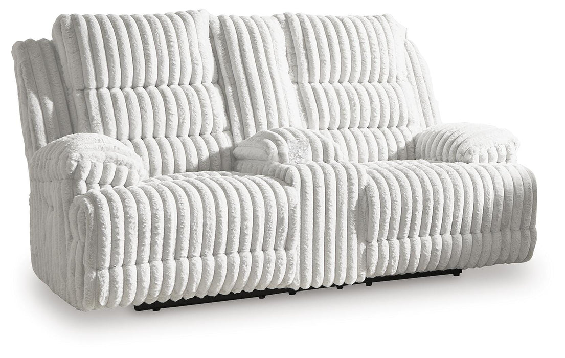 Technique Power Reclining Loveseat with Console - Massey's Furniture Barn (Watertown, NY) 
