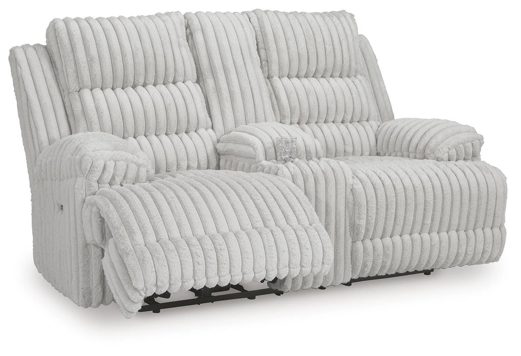 Technique Power Reclining Loveseat with Console - Massey's Furniture Barn (Watertown, NY) 