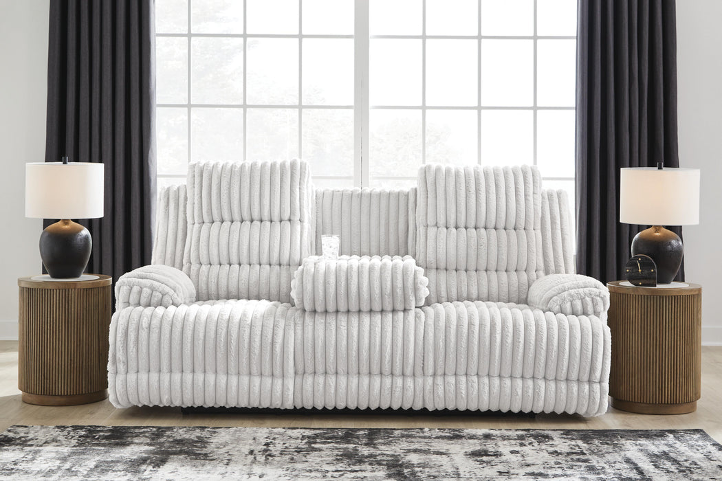Technique Power Reclining Sofa with Drop Down Table - Massey's Furniture Barn (Watertown, NY) 