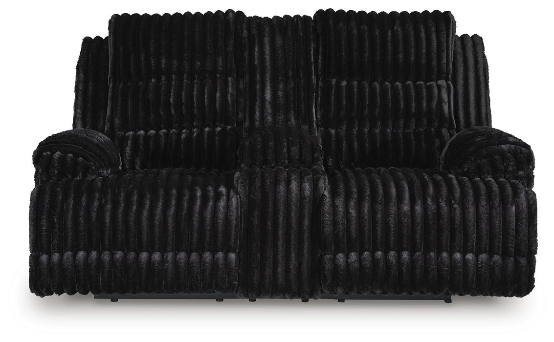Technique Power Reclining Loveseat with Console - Massey's Furniture Barn (Watertown, NY) 