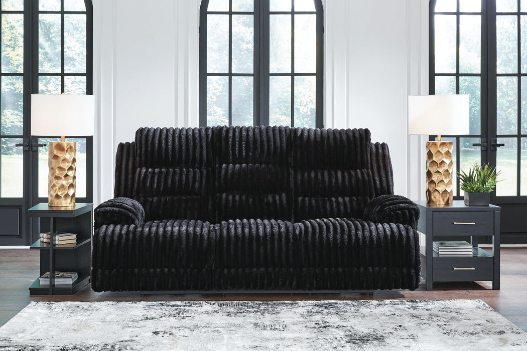 Technique Power Reclining Sofa with Drop Down Table - Massey's Furniture Barn (Watertown, NY) 
