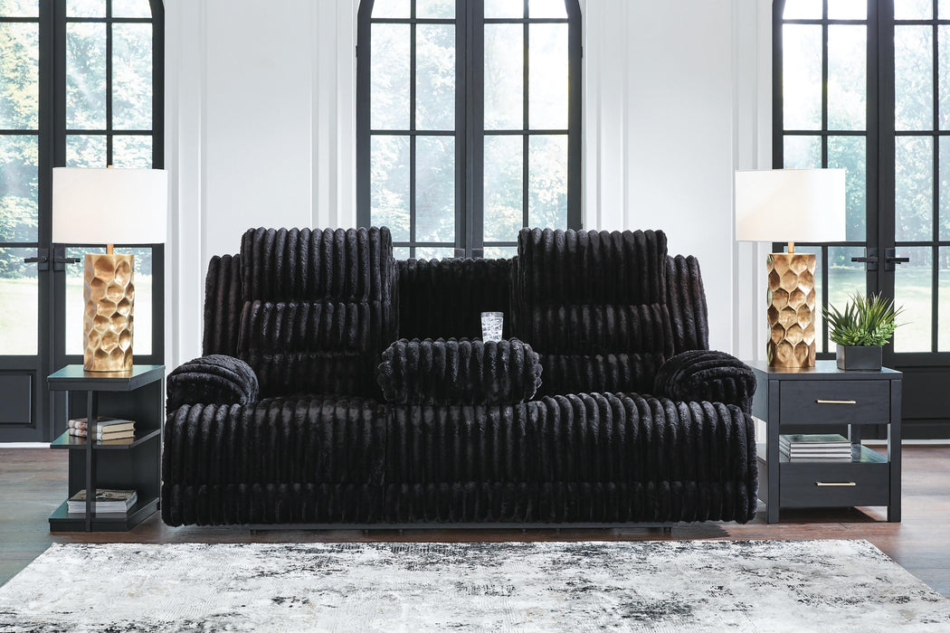 Technique Power Reclining Sofa with Drop Down Table - Massey's Furniture Barn (Watertown, NY) 