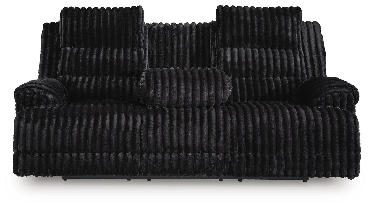 Technique Power Reclining Sofa with Drop Down Table - Massey's Furniture Barn (Watertown, NY) 