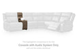 Max-Media Power Reclining Sectional Loveseat with Audio Console - Massey's Furniture Barn (Watertown, NY) 