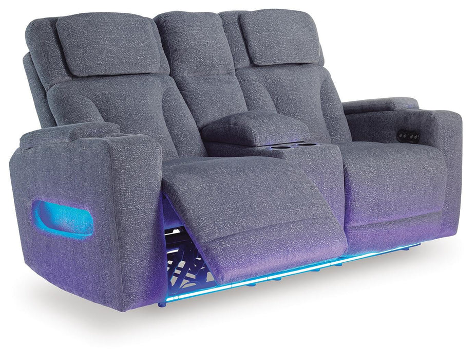 Forest Lake Power Reclining Loveseat with Console - Massey's Furniture Barn (Watertown, NY) 