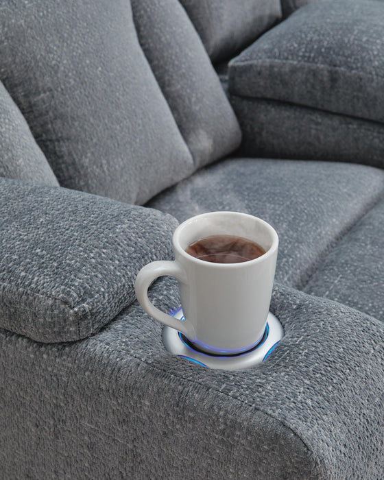 Forest Lake Power Reclining Loveseat with Console - Massey's Furniture Barn (Watertown, NY) 