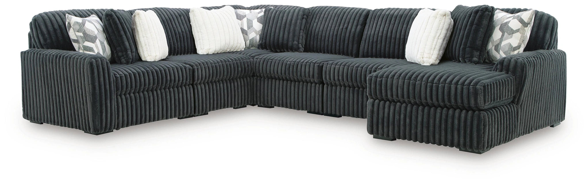 Midnight-Madness Sectional with Chaise - Massey's Furniture Barn (Watertown, NY) 