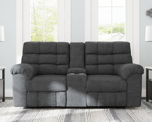 Wilhurst Reclining Loveseat with Console - Massey's Furniture Barn (Watertown, NY) 