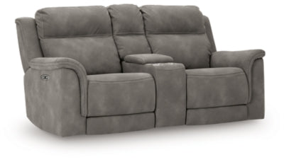 Next-Gen DuraPella Power Reclining Loveseat with Console - Massey's Furniture Barn (Watertown, NY) 