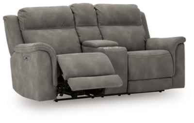 Next-Gen DuraPella Power Reclining Loveseat with Console - Massey's Furniture Barn (Watertown, NY) 