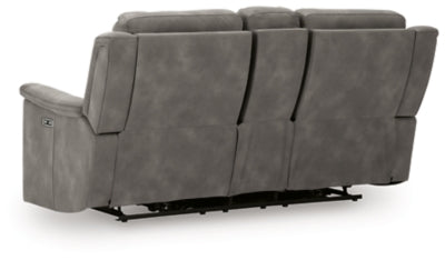 Next-Gen DuraPella Power Reclining Loveseat with Console - Massey's Furniture Barn (Watertown, NY) 