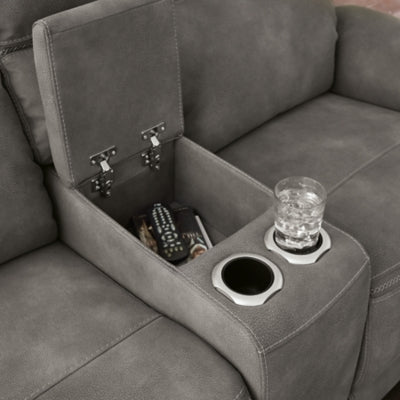Next-Gen DuraPella Power Reclining Loveseat with Console - Massey's Furniture Barn (Watertown, NY) 