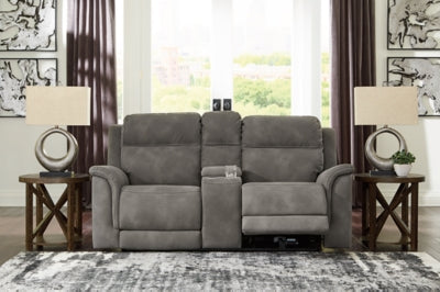 Next-Gen DuraPella Power Reclining Loveseat with Console - Massey's Furniture Barn (Watertown, NY) 