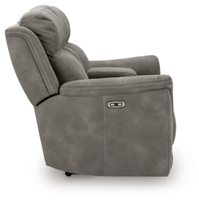 Next-Gen DuraPella Power Reclining Loveseat with Console - Massey's Furniture Barn (Watertown, NY) 